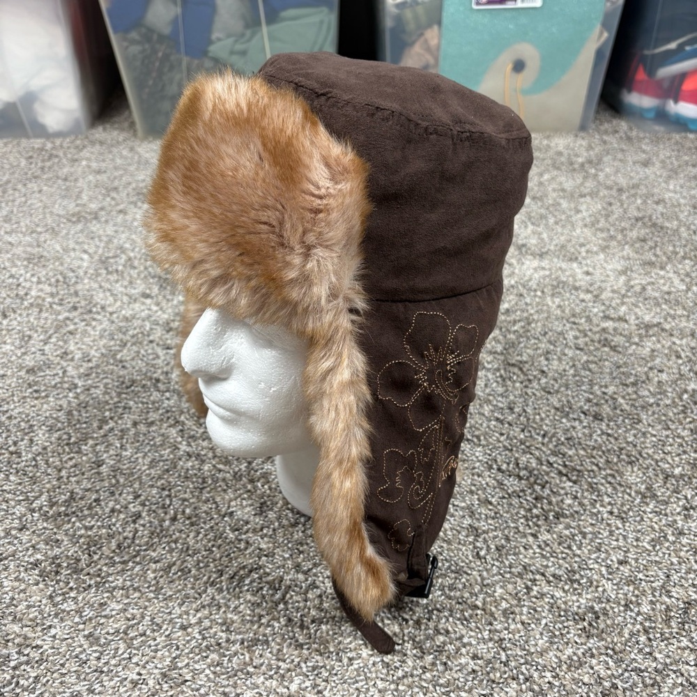 PrAna Women’s Faux Fur Trapper Winter Hat Size 58cm